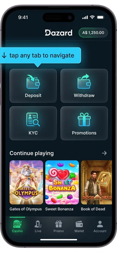 Using the Dazard app — login & navigation – Dazard
